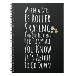 Funny Rollerskating Gifts Skater Girl Roller Derby Notizblock