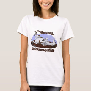 Funny Rolling Gray White Horse Womens T - Shirt