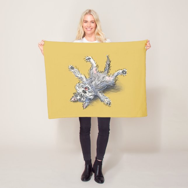 Funny Rolling Schnauzer Blanket Fleecedecke (Beispiel)