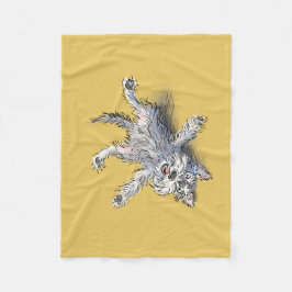 Funny Rolling Schnauzer Blanket Fleecedecke