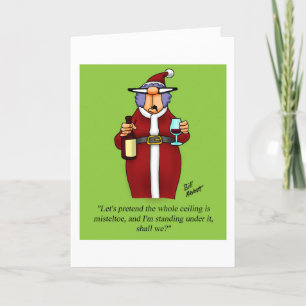 Funny Romantic Christmas Humor Greeting Card Feiertagskarte