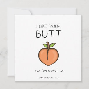 Funny Romantic Hintern Card - Valentinstag Card Feiertagskarte