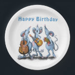 Funny Romantic Mouse Band - Happy Birthday Pappteller<br><div class="desc">Funny Romantic Mouse Band - Cartoon Animal Zeichnend Mouses Liebe Musik - Wählen / Fügen Sie Ihre einzigartige Text / Farbe - Make Your Cecift - Neu vergrössern und verschieben oder entfernen und hinzufügen / Text mit Anpassungs-Tool ! - Zeichn und Design von MIGNED. Sie können meine Designs auch auf...</div>