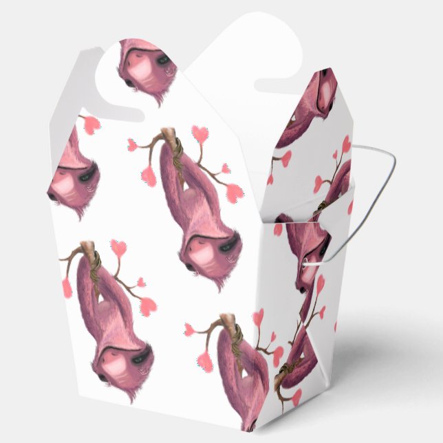 Funny Romantic Sloth Favor Box Smile Geschenkschachtel (Geöffnet)