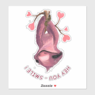 Funny Romantic Sloth Smile Sticker