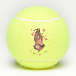 Funny Romantic Sloth Smile Tennis Balls Tennisbälle