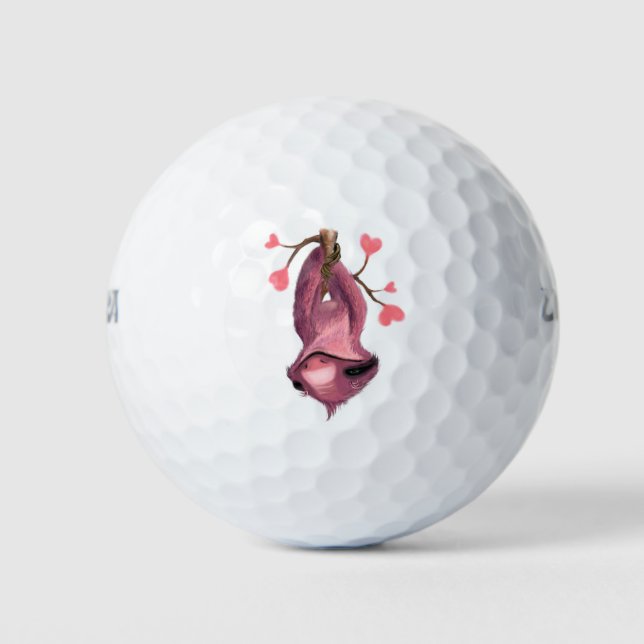 Funny Romantic Smile Smile Golf Balls Golfball (Vorderseite)