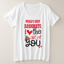 Funny ROOMMATE I Liebe Der KACK aus Ihnen EMOJI Große Größe T-Shirt