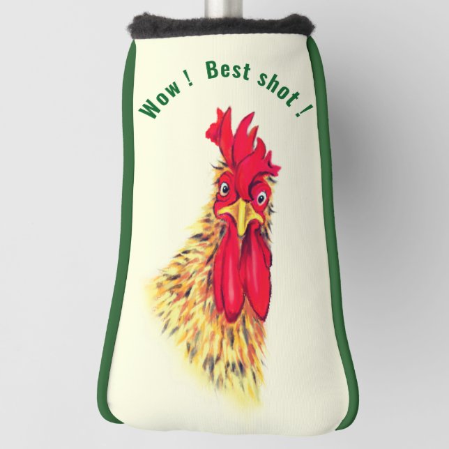 Funny Rooster Golf Head Cover - Anpassbar Headcover (Rotieren 90)