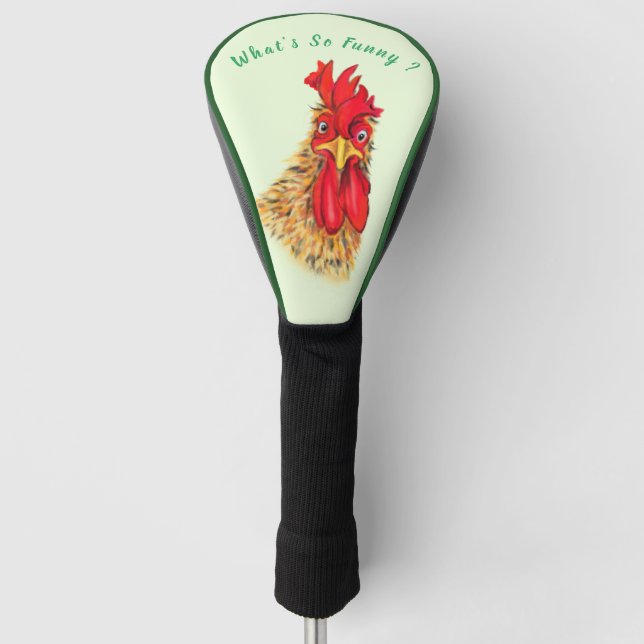 Funny Rooster Golf Head Cover Golf Headcover (Vorderseite)