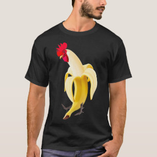 Funny Rooster Hähnchen Hühnchen in Banana T-Shirt