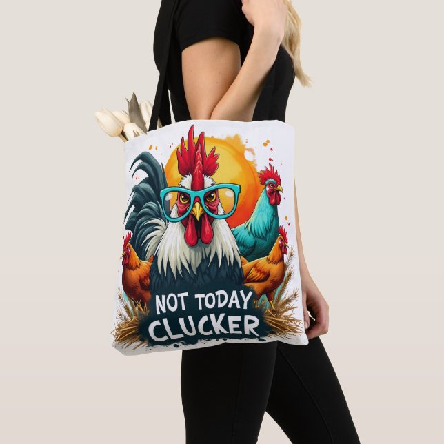 Funny Rooster "Not Today Clucker" Farm Leben Kunst (Von Nahem)