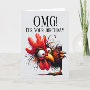 Funny Rooster Thema Geburtstagskarte Feiertagskarte