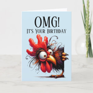 Funny Rooster Thema Geburtstagskarte Feiertagskarte