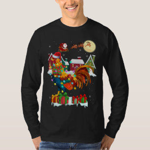 Funny Rooster Weihnachten Ugly Sweater Rooster Xma T-Shirt