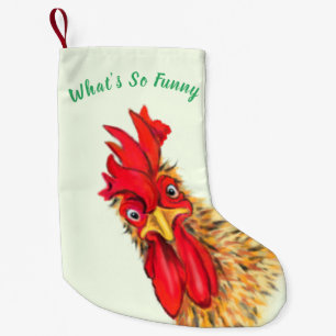 Funny Rooster Weihnachts-Strumpf - Benutzerdefinie Kleiner Weihnachtsstrumpf