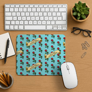 Funny Rote Rose bin ich eine Rose zwischen Thorns  Mousepad