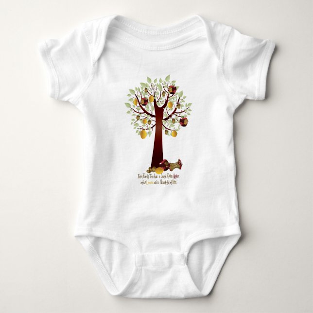 Funny Rotten Apfelbaum Baby Strampler (Vorderseite)