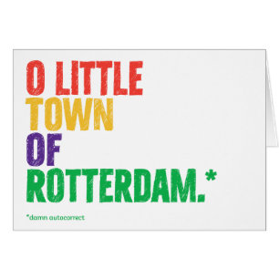 Funny "Rotterdam" Autokorrekte Weihnachtskarte