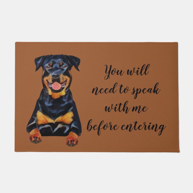 Funny Rottweiler Doormat Fußmatte (Vorderseite)