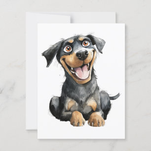 Funny Rottweiler Postkarte