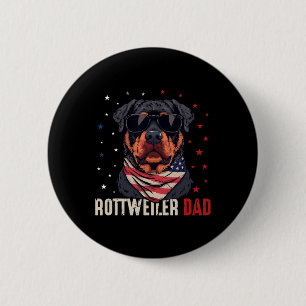Funny Rottweiler Vater US Stars 4. Juli Väter Button
