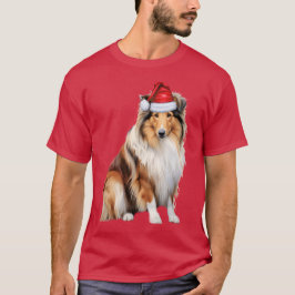 Funny Rough Collie Dog Lover Christmas T-Shirt
