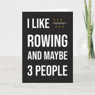 Funny Rowing Cards Boat Rowers Racing Oars Karte