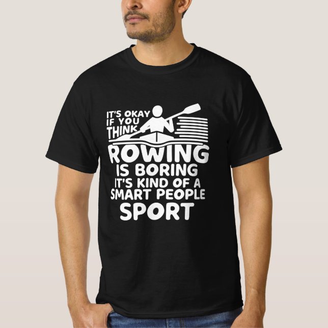 Funny Rowing Crew Zitat, Coole Crew Coxswain Ruder T-Shirt (Vorderseite)