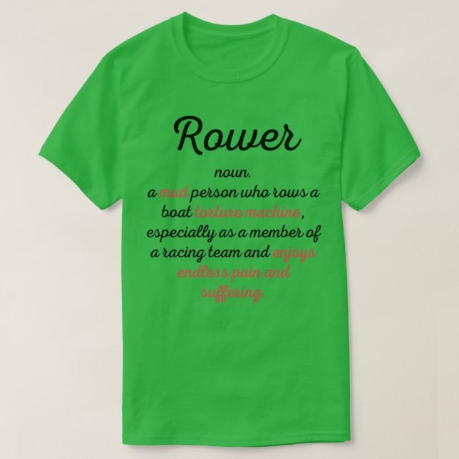 Funny Rowing definition Geschenk Idee 2 T-Shirt (Design vorne)