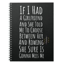 Funny Rowing Geschenke für Men Rower Crew Sport Notizblock