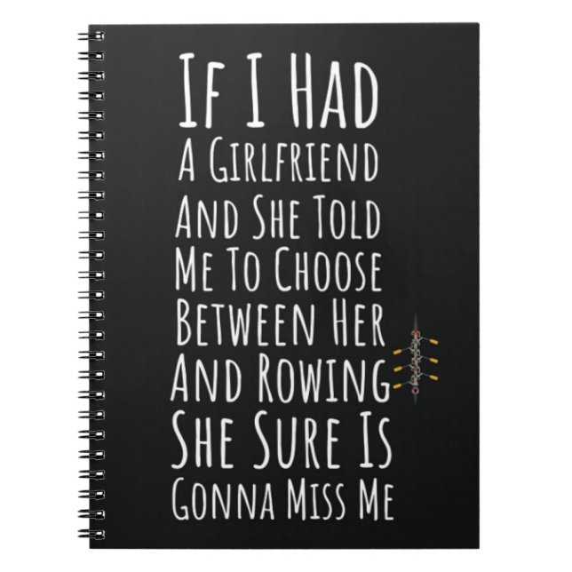 Funny Rowing Geschenke für Men Rower Crew Sport Notizblock (Vorderseite)