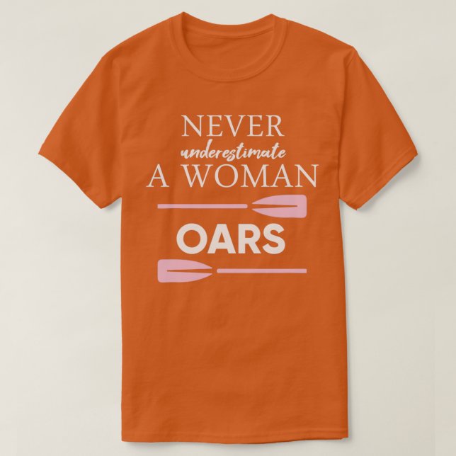 Funny Rowing Kanufahrerin mit Oars Shirt (Design vorne)