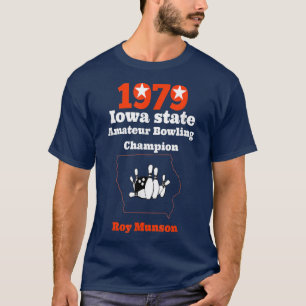 Funny Roy Munson King Button Bowling t Shirt