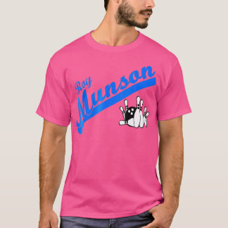 Funny Roy Munson King Button Bowling T-Shirt