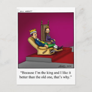 Funny Royal Cartoon Geschenk! Postkarte