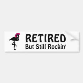 Funny Rtirement müde, aber noch Rockin Flamingo Autoaufkleber