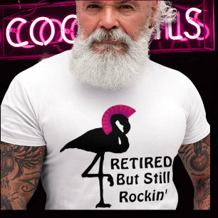 Funny Rtirement müde, aber noch Rockin Flamingo T-Shirt