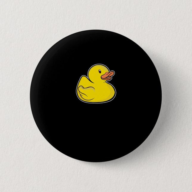 Funny Rubber Duck Debugger Programmierer Verschenk Button (Vorderseite)
