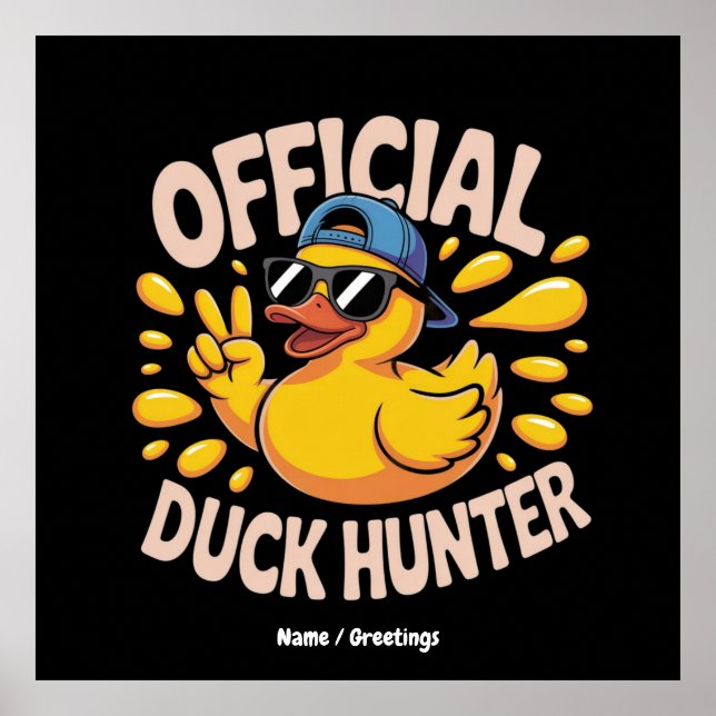 Funny Rubber Duck Junting Cruise Squad Laughs Poster (Vorne)