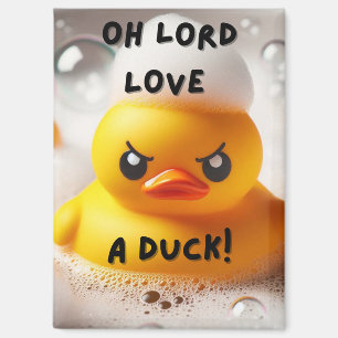 Funny Rubber Duck Lord Liebe A Duck Quote Magnet