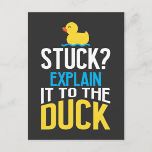 Funny Rubber Duck Programming Bug Debugger Spaß Postkarte