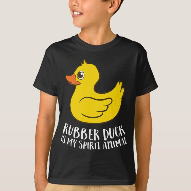 Funny Rubber Duck Spirit Animal Funny Duck T-Shirt (Vorderseite)