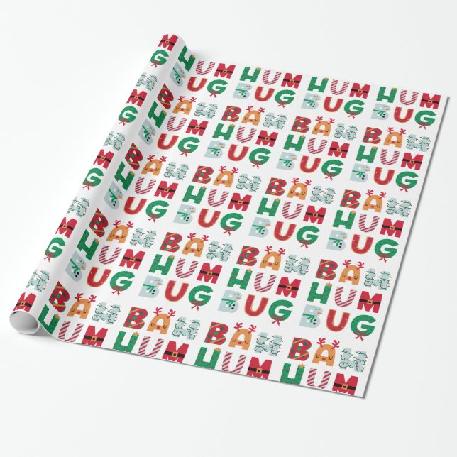 Funny Rubbish Bah Humbug Geschenkpapier (Ungerollt)