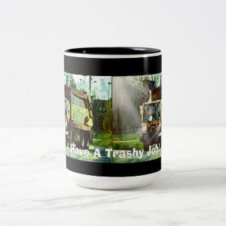 FUNNY RUBBISH TRUCK TREIBER'S COFFEE MUGS ZWEIFARBIGE TASSE