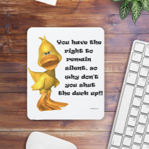 Funny Rude Duck Mousepad