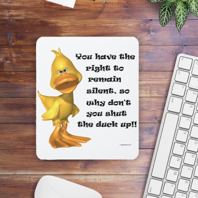 Funny Rude Duck Mousepad (Von Creator hochgeladen)