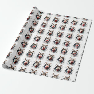 Funny Rudolph, der Rotnasen-Rentier Geschenkpapier