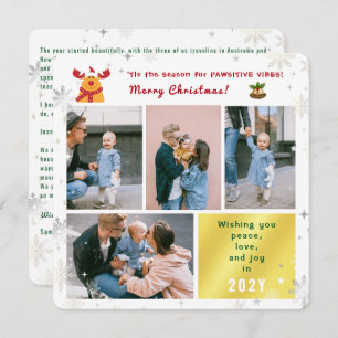 Funny Rudolph Peace Liebe Joy Fotos Elegant Merry Feiertagskarte