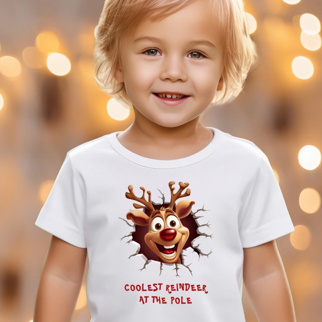 Funny Rudolph Reindeer Weihnachtsname Text T-Shirt (Funny Rudolph Reindeer Christmas Name Text T-Shirt)